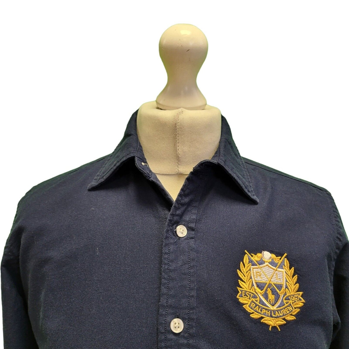 Ralph Lauren Golf Dark Blue Long Sleeve Shirt UK Women's 2XS 4 H704