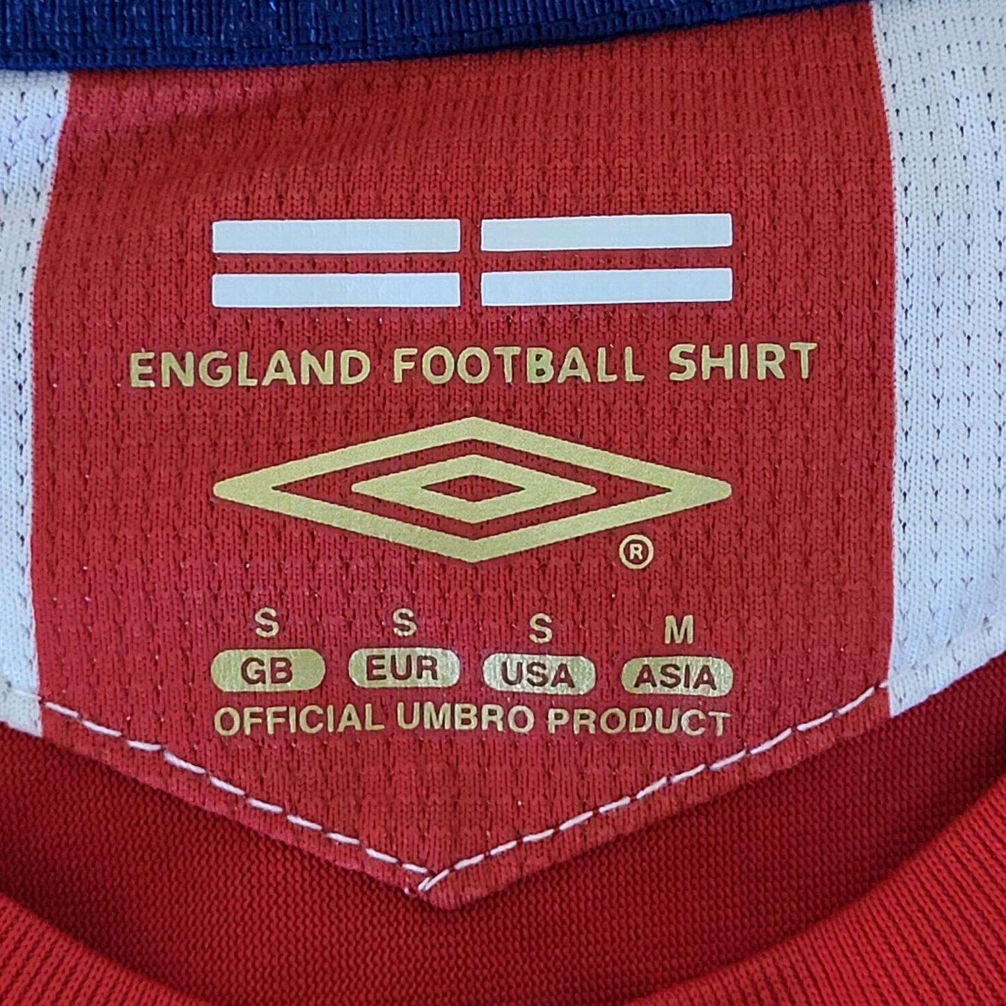 Umbro Home Football Shirt England Mens UK Size S G548