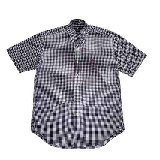 Ralph Lauren Blake Blue White Check S/Sleeve Shirt Men's  UK S eu 46 H375