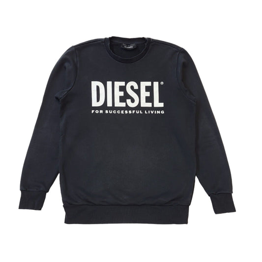 Diesel Black Spell Out Retro Long Sleeve Casual Sweatshirt Men's Uk M H102