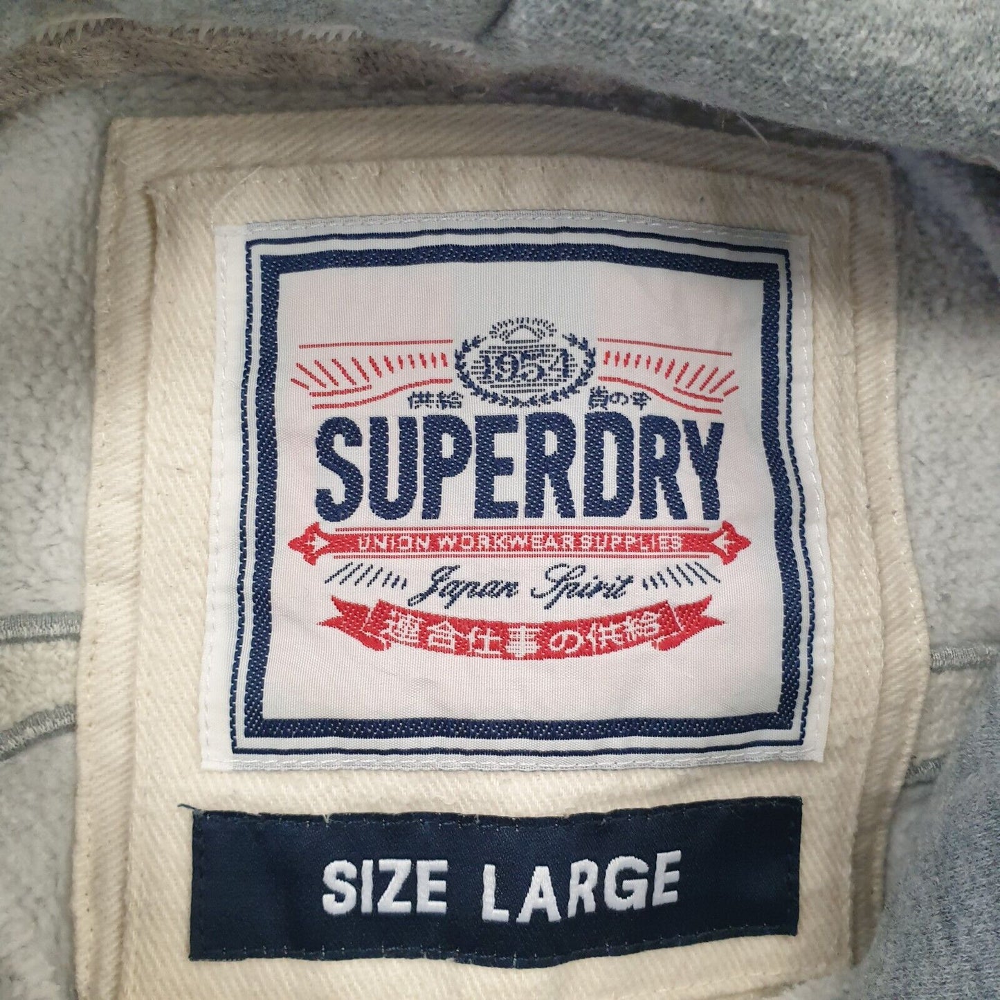 Superdry Grey Drawstring Sweatshirt Hoodie Women's  UK L 12 EU 40 H943