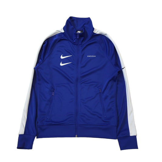 Nike Blue White Zipped Sports Tracksuit Top Uk Men's Small G457