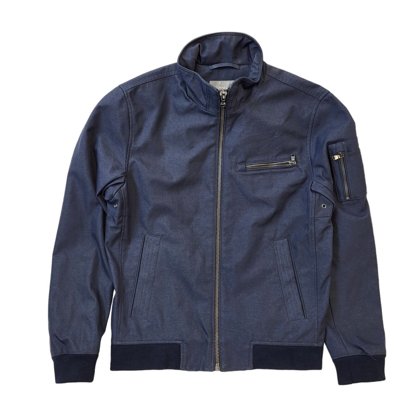 Michael Kors Navy Blue Zipped Bomber Jacket Uk Men's Small G633