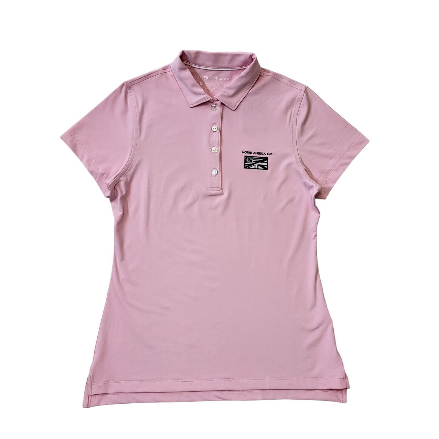 Peter Millar Pink North America Golf Polo Shirt UK Women's S Eu 36 Bnwt G264