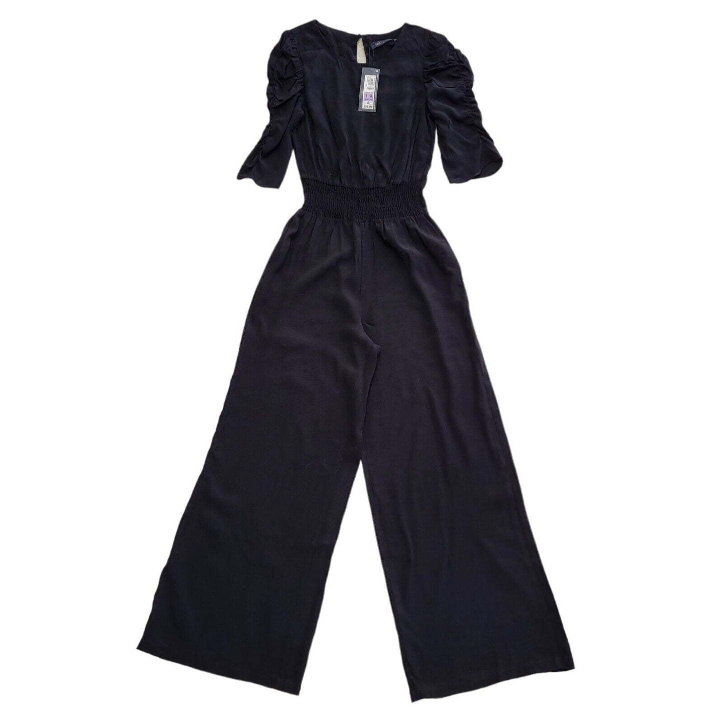 M&S Marks & Spencer Black Jumpsuit Uk Women's 8 W26 L28 Bnwt G117