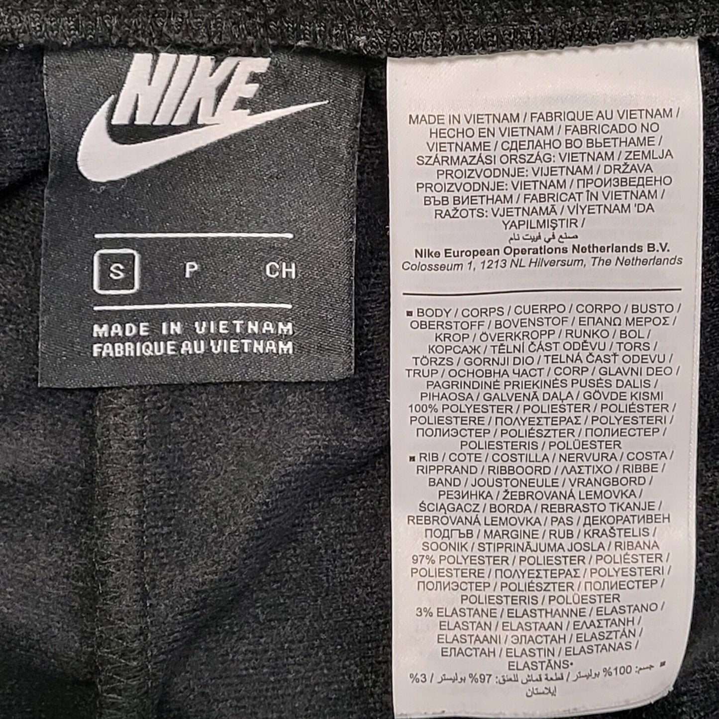 Nike Black Straight Drawstring Tracksuit Bottoms Men's uk S W30 L26 H669