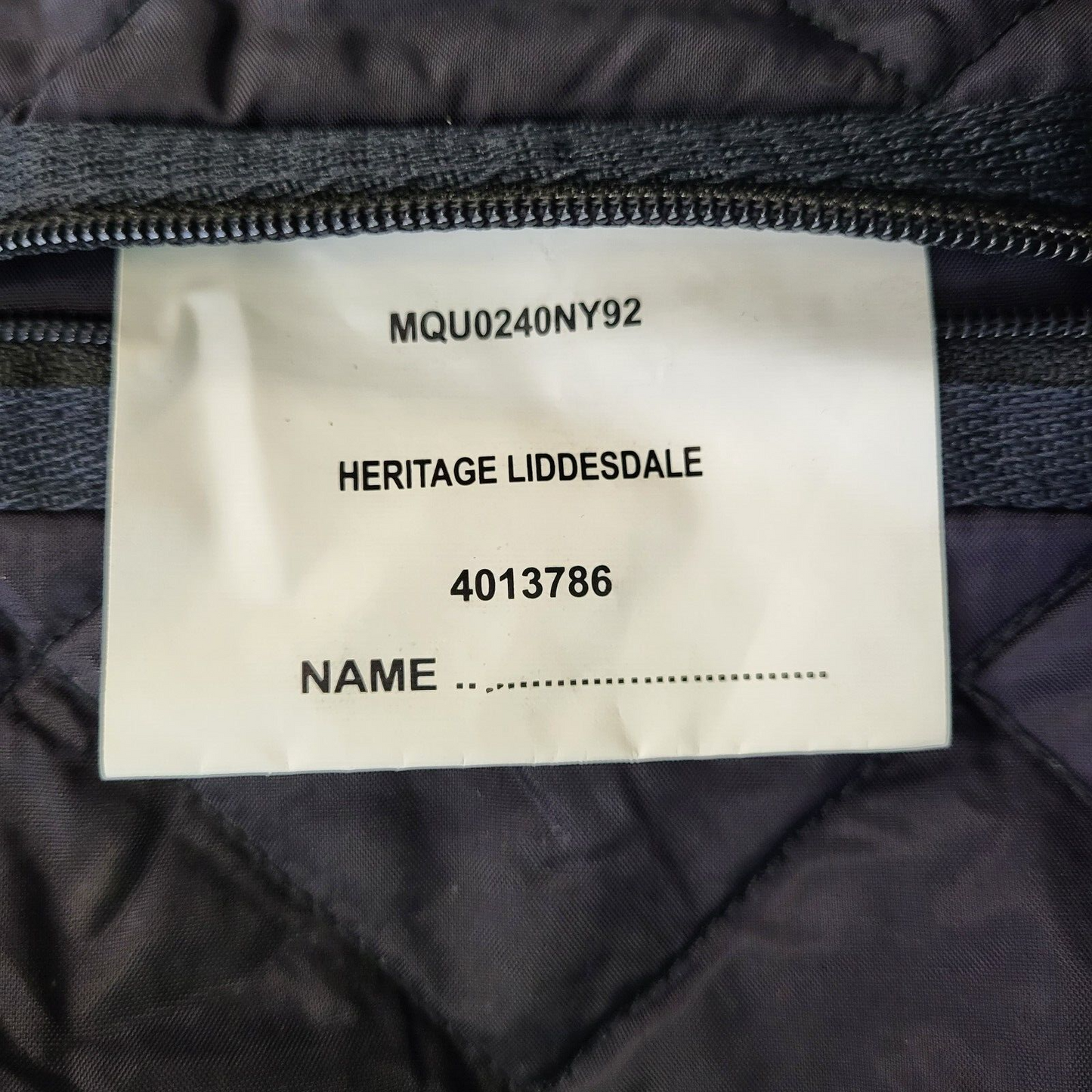 Barbour Liddesdale Navy Blue Snap Fasten Quilted Jacket Men's  uk xS H74