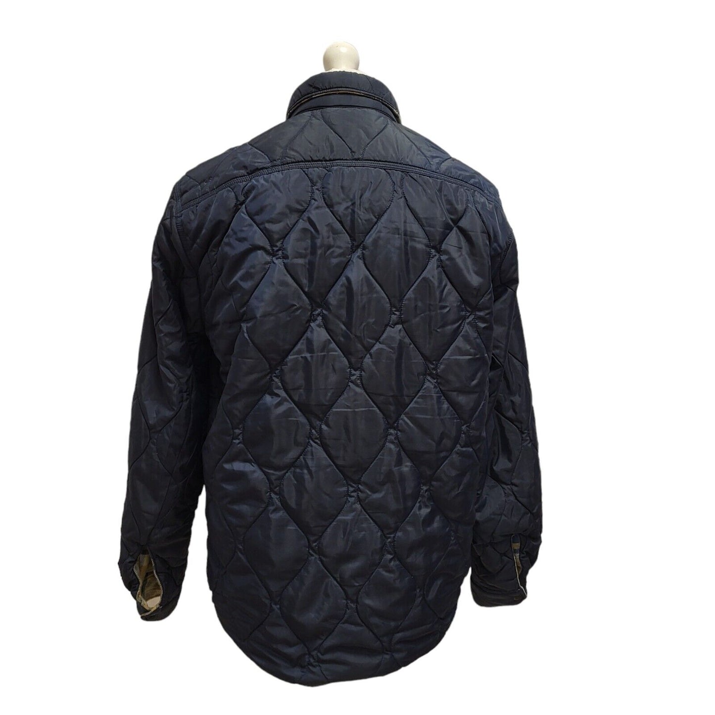 Levi's Reversible Blue Beige Check Jacket Uk Men's XL BB299