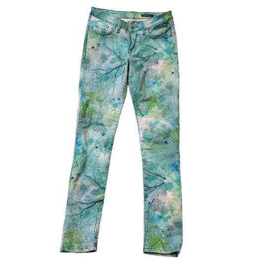 Tommy Hilfiger Green Floral Skinny Denim Jeans UK Women's 10 W28 L31 G431