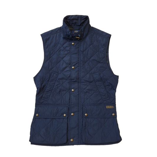Polo Ralph Lauren Navy Blue Zip & Snap Body Warmer Women's uk S 8 G743