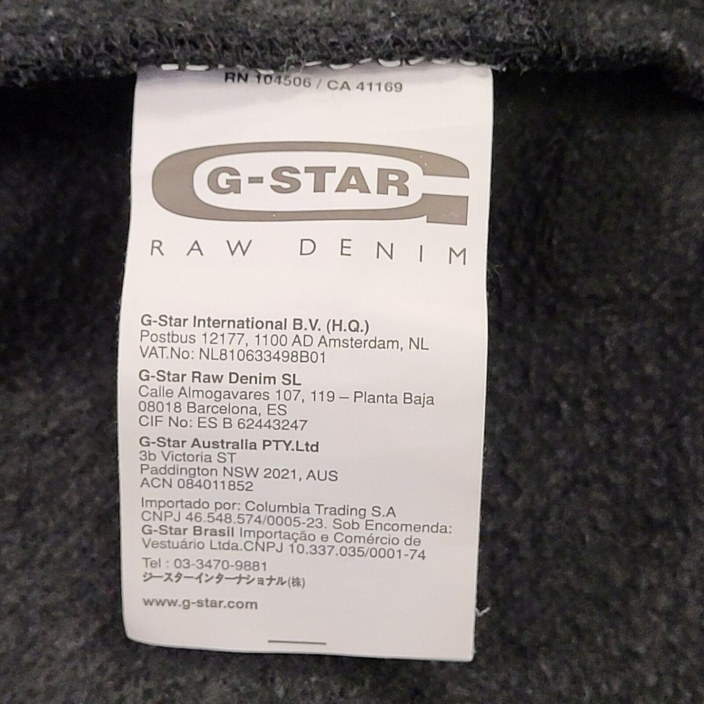 G-Star Black Zipped Lightweight Jacket Men's UK M EU 50 H962