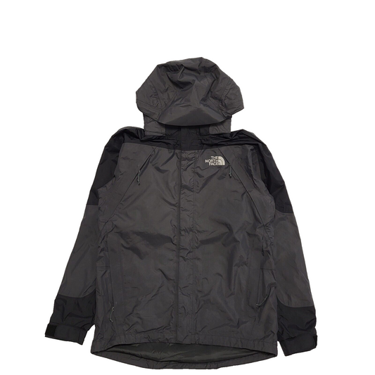 The North Face Hyvent Black Grey Lightweight Hooded Jacket Men's UK S H960