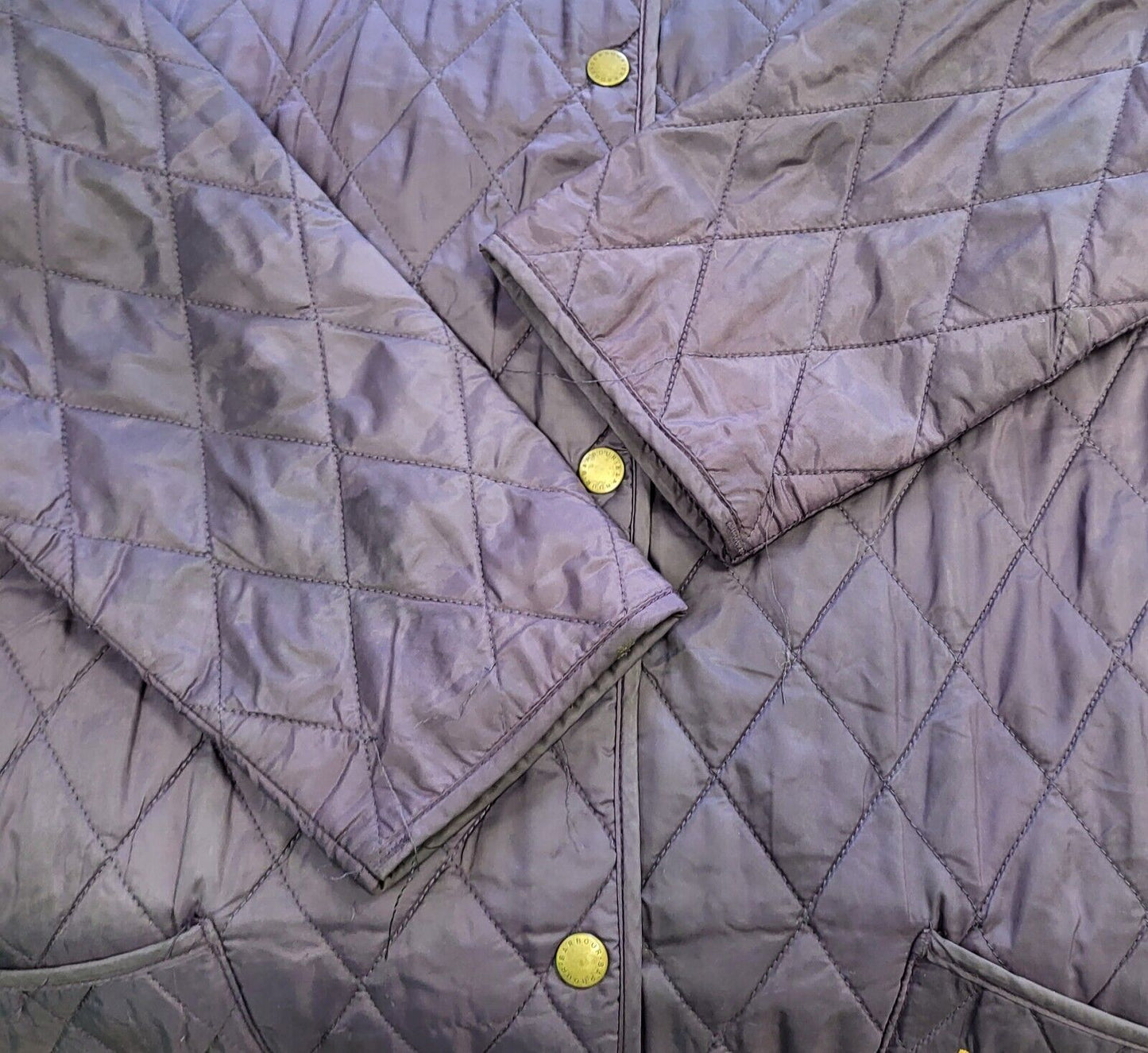 Barbour Purple Padded Shaped Liddlesdale Quilt Jacket UK Women's 14 H703