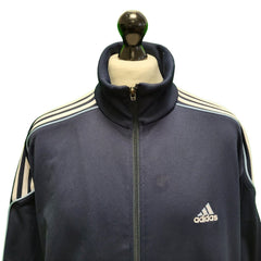 Adidas Navy Blue Long Sleeve Sports Track Jacket Top Men's UK L EU 54 H676