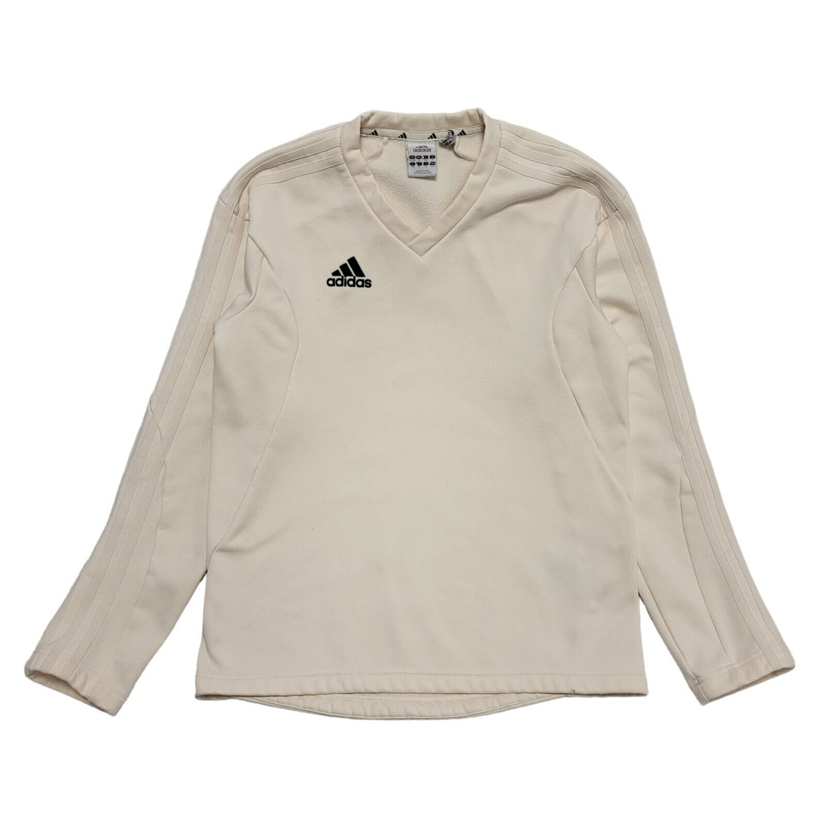 Adidas Cream V-Neck Sports Top Women's Size UK S/M BB290
