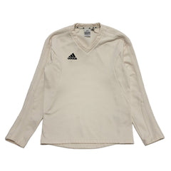 Adidas Cream V-Neck Sports Top Women's Size UK S/M BB290