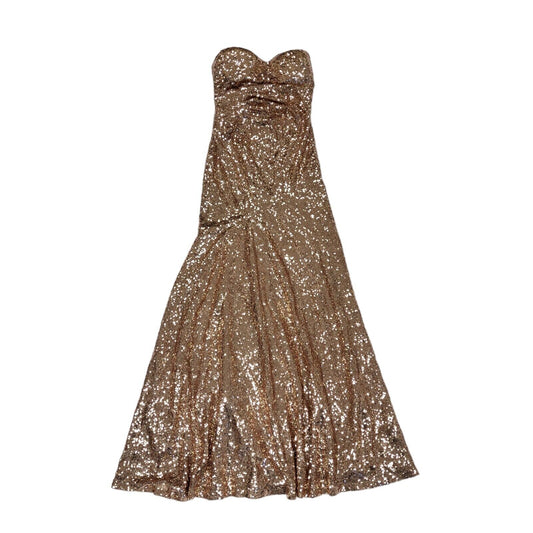 Goddiva Gold Evening Formal Dress Women's UK 8 BB403
