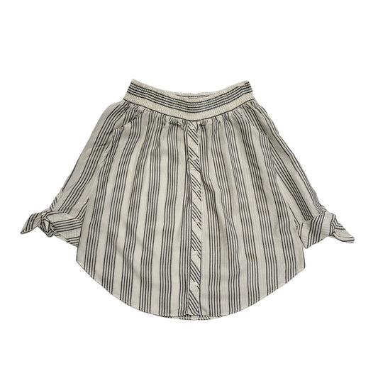 Miss Selfridge White Grey Striped Off Shoulder Stretch Top Women's  UK 12 H331