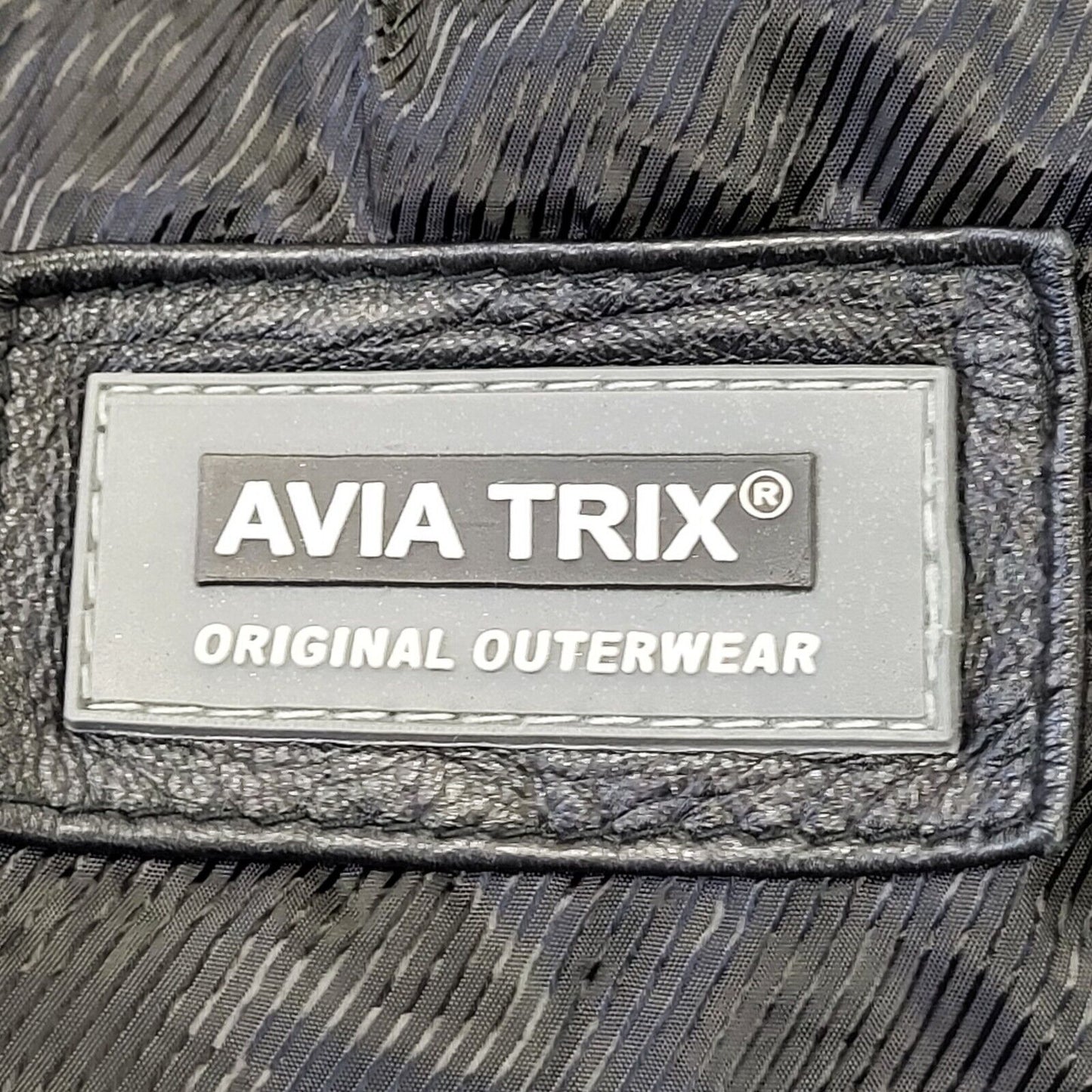Avia Trix Black Button Leather Collared Jacket UK Women's Small H721