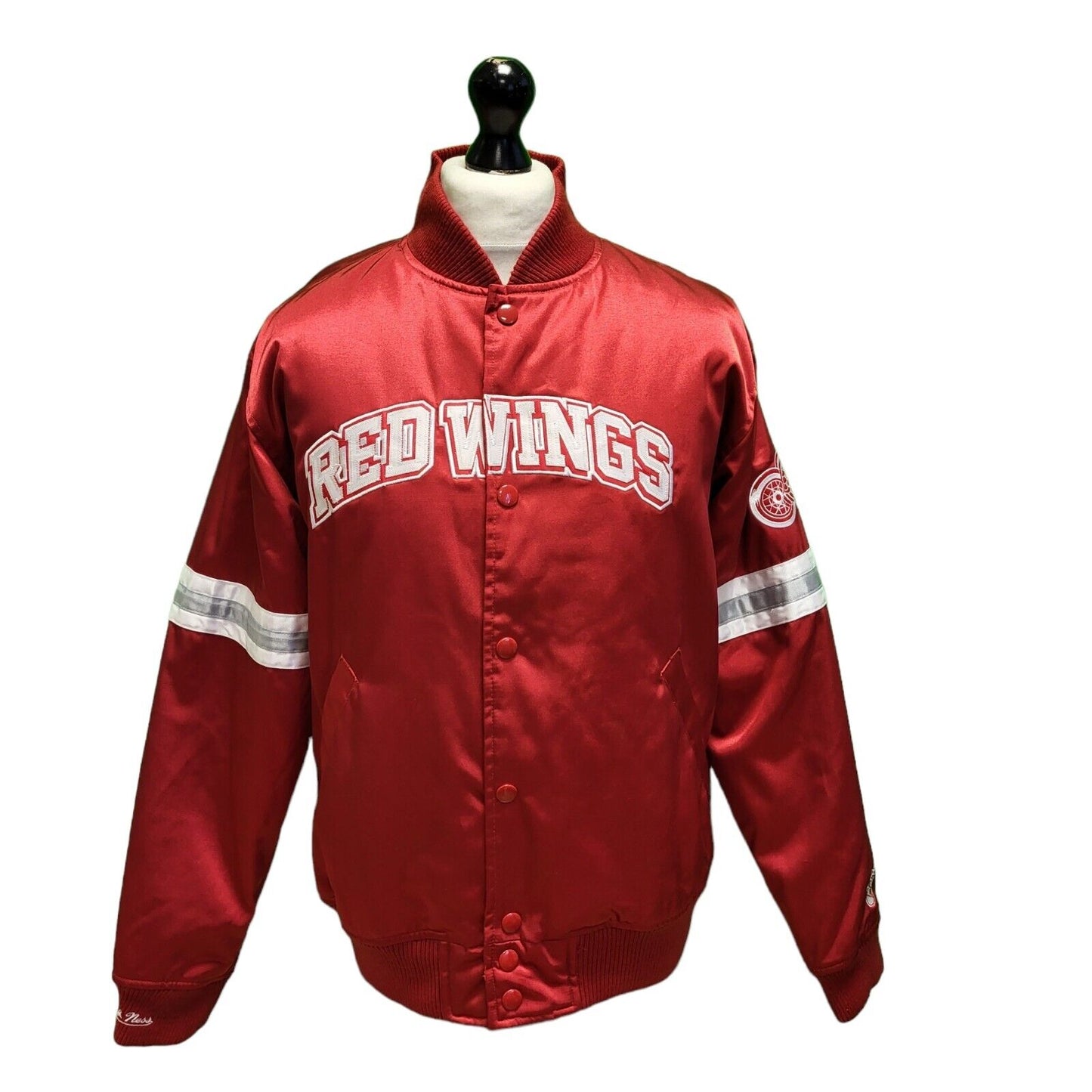 Mitchell & Ness Vintage Red Wings Snap Padded Hockey Men's Jacket UK M H915