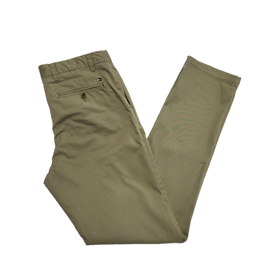Tommy Hilfiger Beige Straight Leg Slim Chino Trousers Uk Men's S W30 L32 H770
