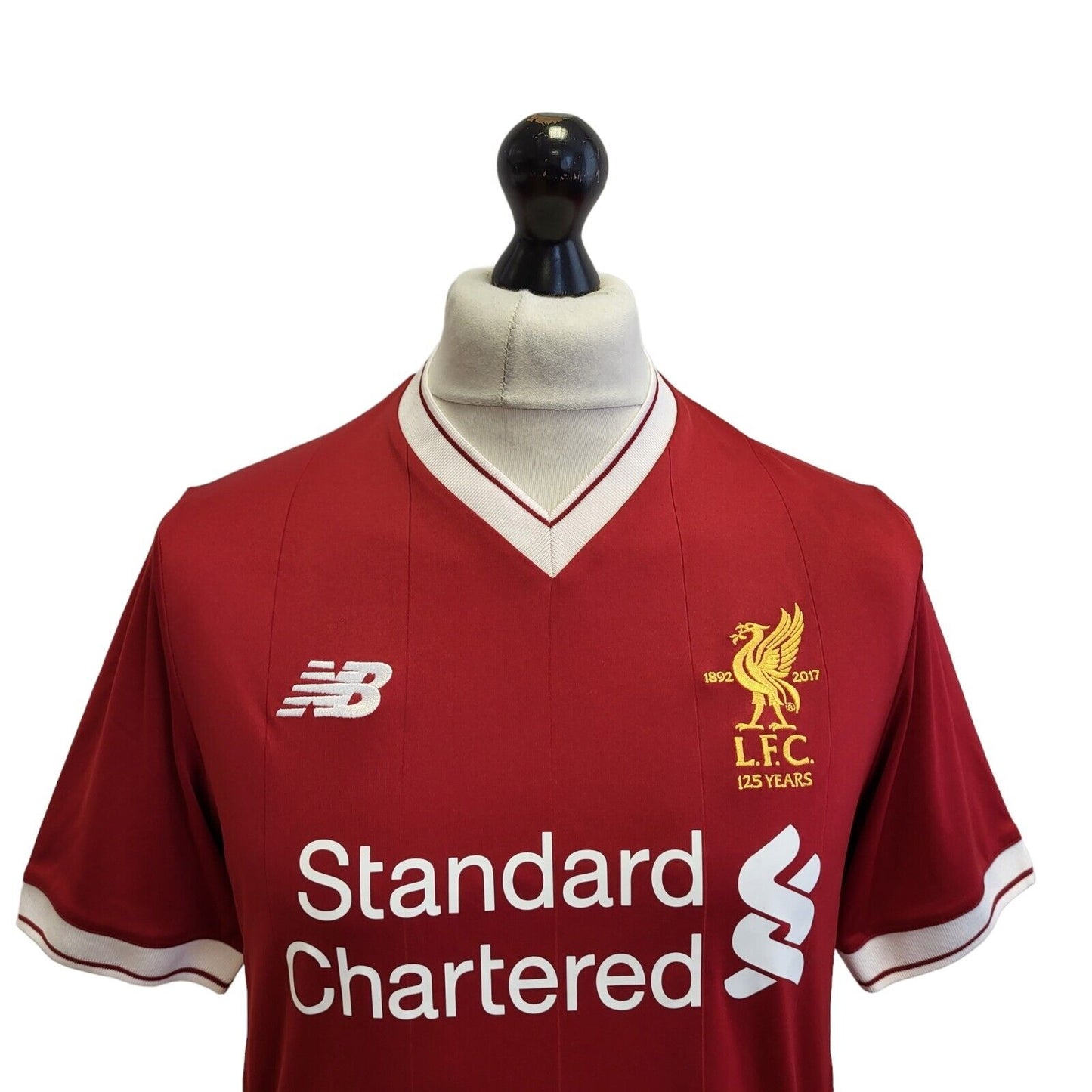 New Balance 125 Yrs 2017 Liverpool Red Home Football Shirt UK Men's S Bnwt F277