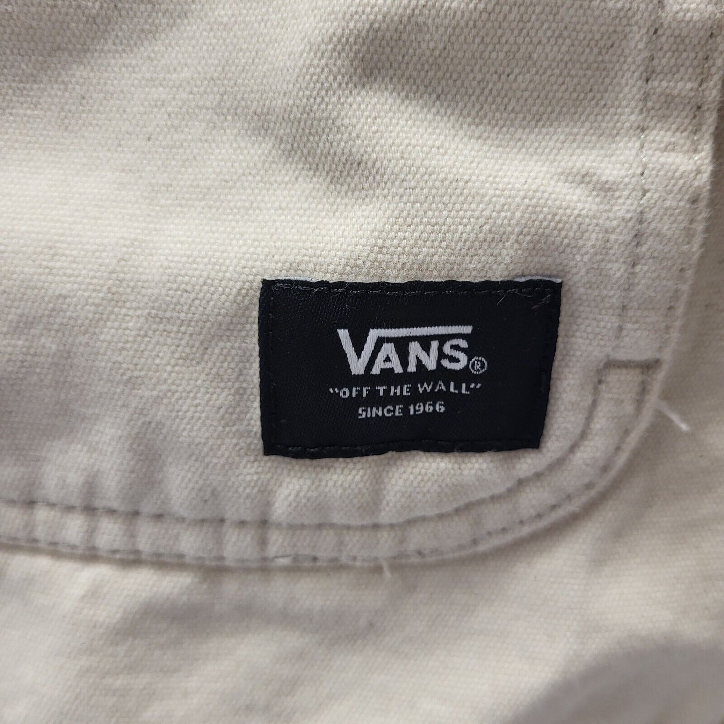 Vans Cream Fleece Lined Snap Fasten Jacket Uk Women's XL G731