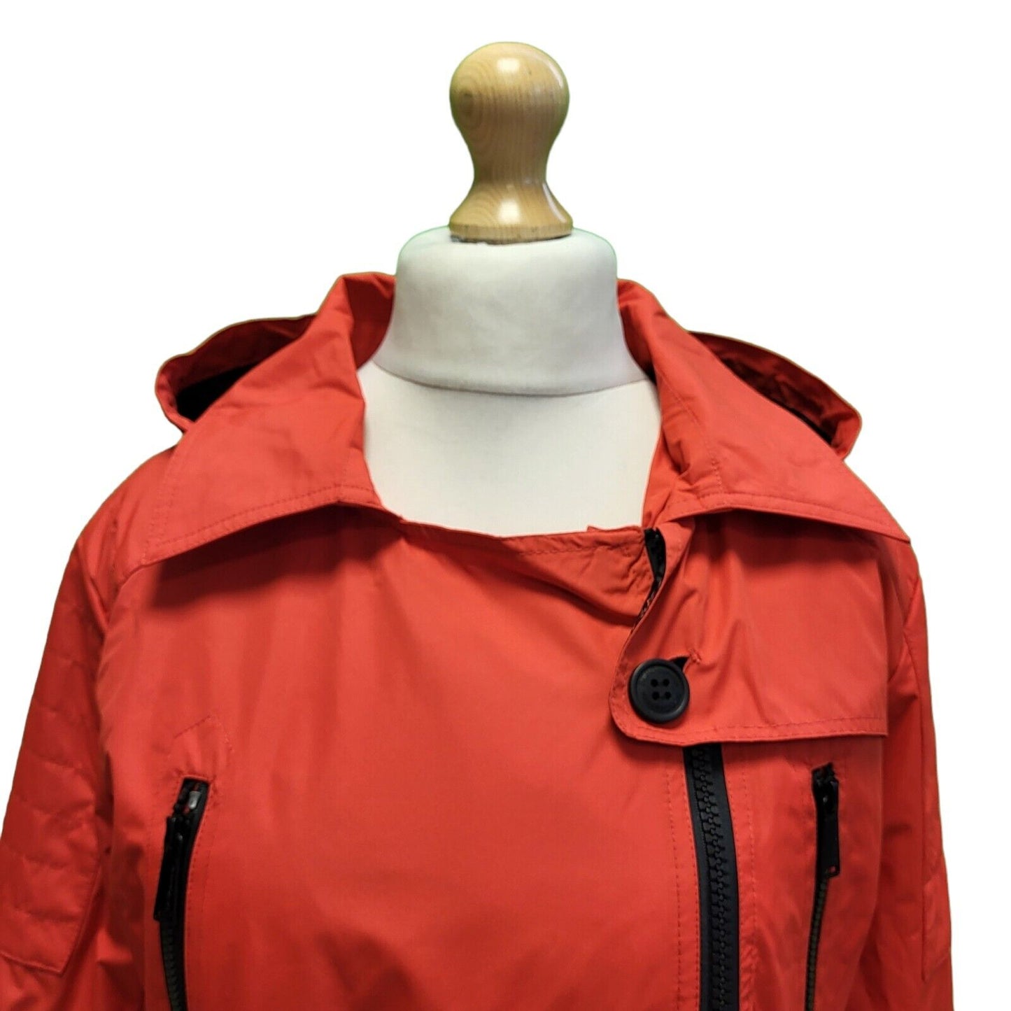 BCB Generation Red Belted Waterproof Zip Coat UK Women's XL BNWT H692