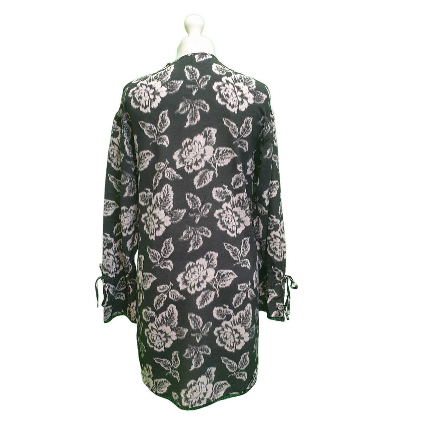 Allsaints Aster Kasuri Dress Black Floral Casual Dress UK Women's XS Bnwt H752