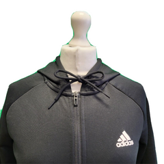 Adidas Black Hooded Tracksuit Track Jacket Tommy Hilfiger UK S 8-10 EU 36 H141