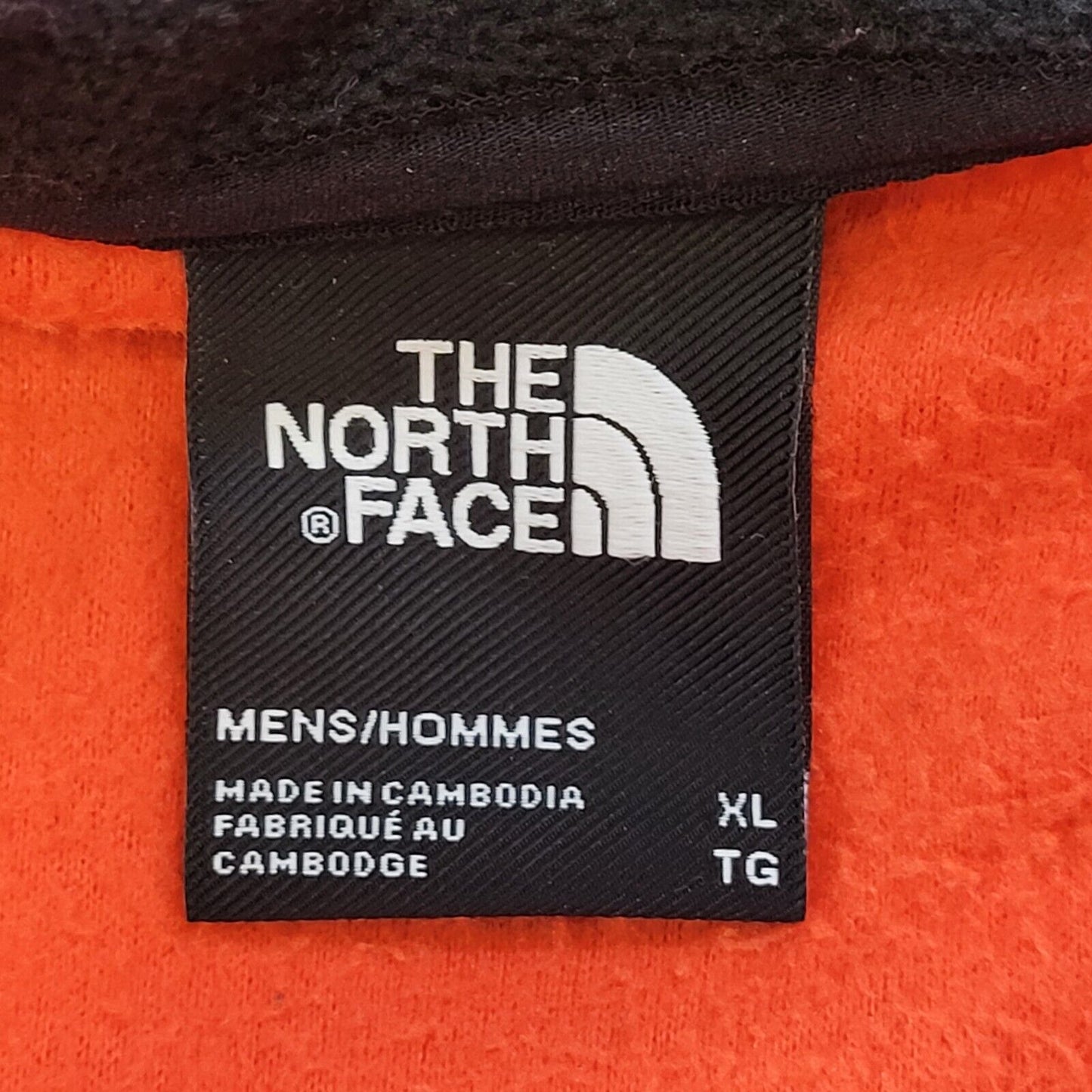 The North Face Fleece Jacket Red Black High Neck Mens XL EU 56 G362