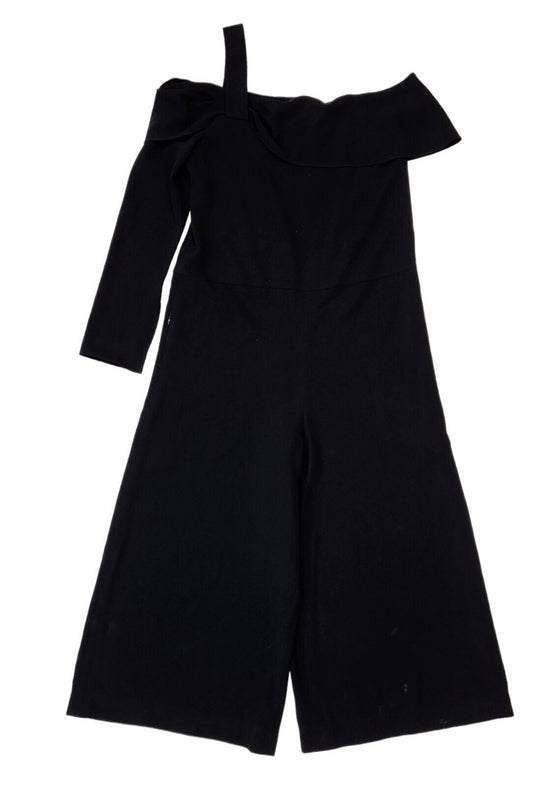 Tibi Black 3/4 Straight Jumpsuit Uk Women's 8 W26-30 L21 Bnwt G269