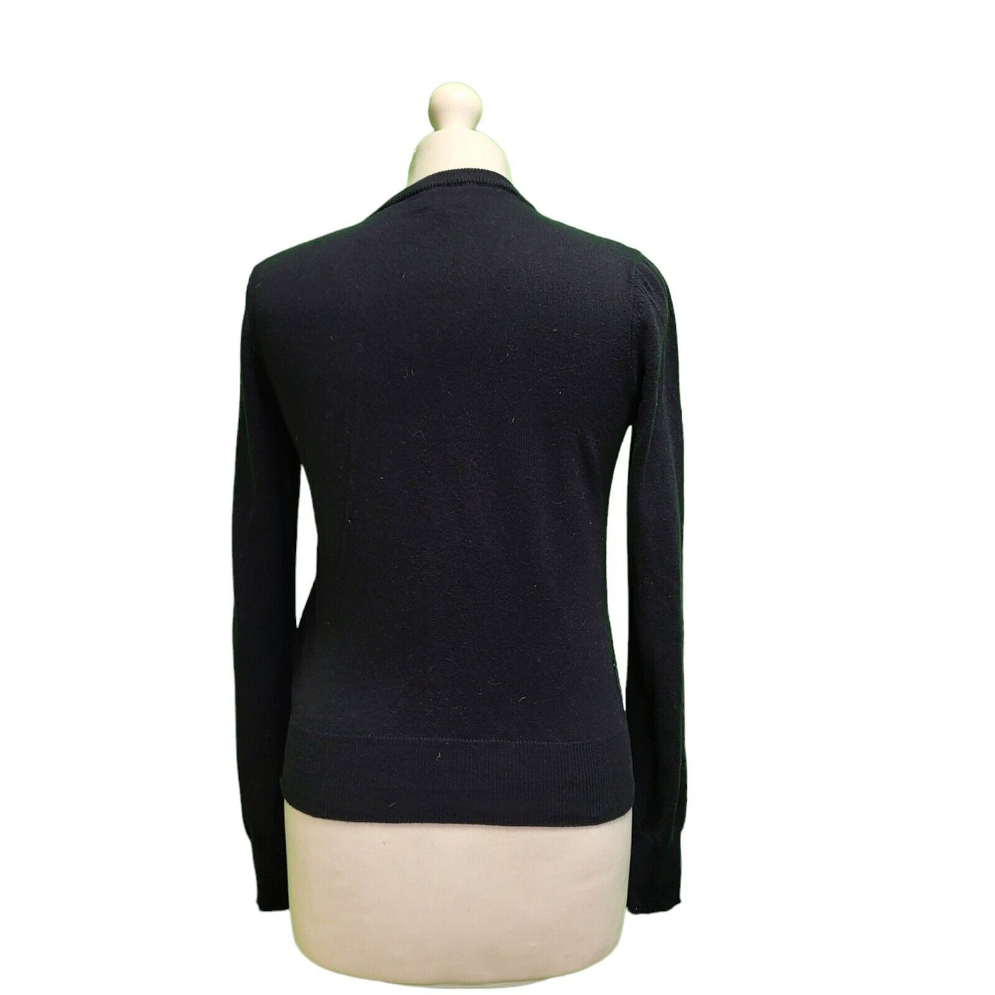 Armani Jeans Navy Blue Round Neck Button Cardigan Women's Uk S 8 H607