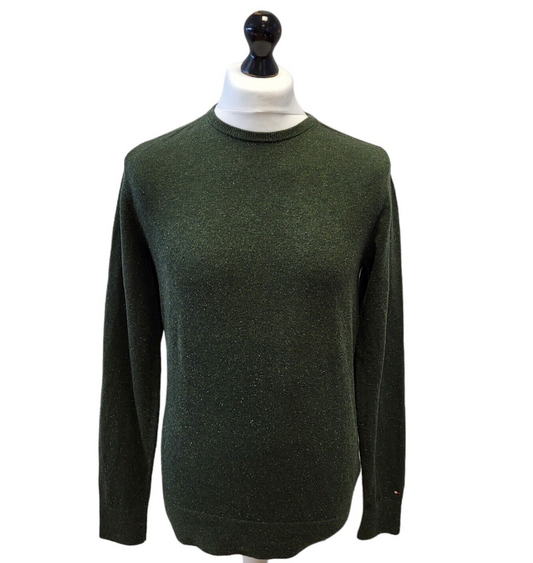 Tommy Hilfiger Jumper Crew Neck Green Mens UK S EU 48 G374