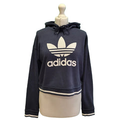 Adidas Navy Blue Spell out Sweatshirt Hoodie Women's UK XS EU 34 G792