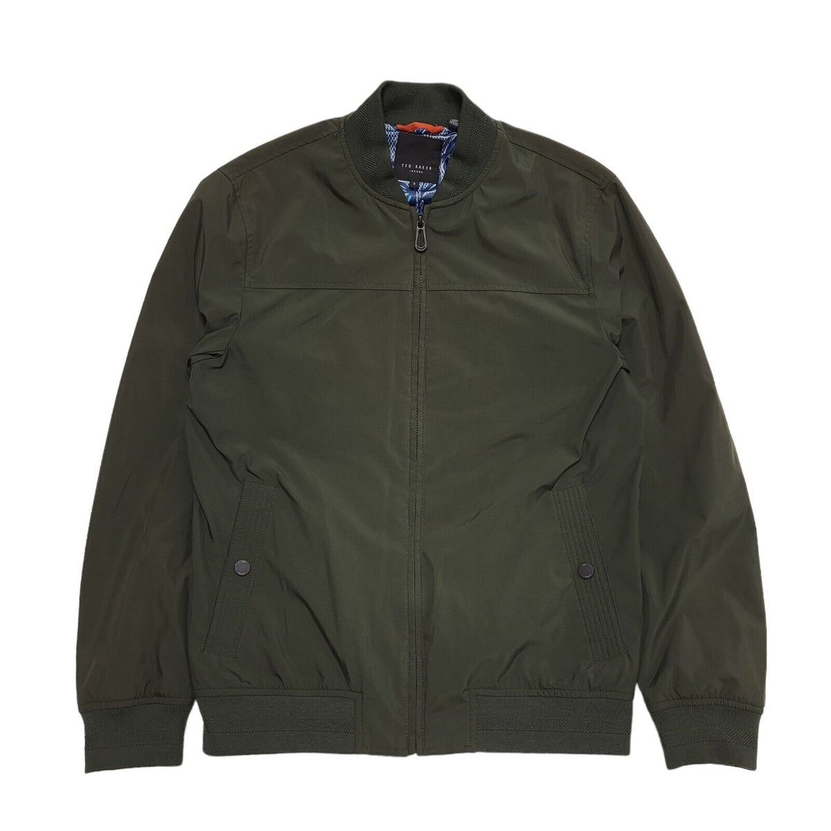 Ted Baker Green Zipped Bomber Jacket Uk Men's Small BB292