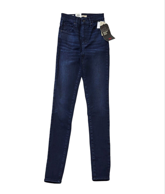 Levi's Dark Blue Mile High Skinny Denim Jeans UK Women's 6 W24 L32 Bnwt G213