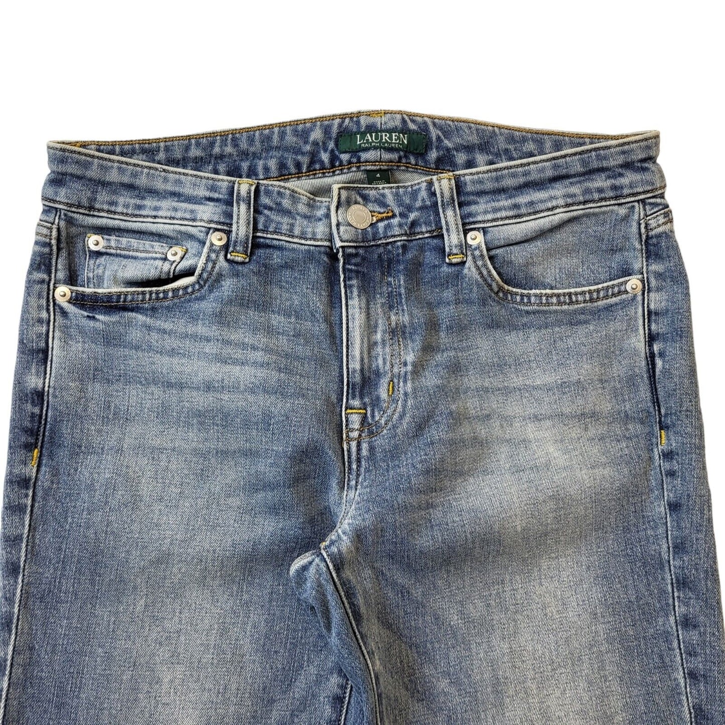 Ralph Lauren Blue Straight Zip Fly Denim Jeans UK Women's 8/10 W26-28 L28 G427