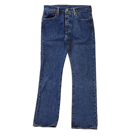 Levi 501 Blue Straight Leg Denim Jeans Men's M W32 L32 G449