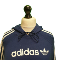 Adidas Navy Blue Drawstring Sweatshirt Hoodie Women's UK L 12 EU 40 H947