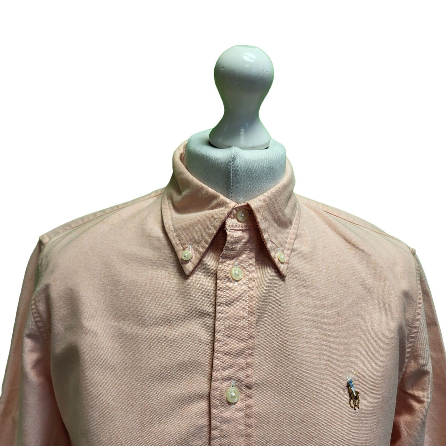 Polo Ralph Lauren Pink Long Sleeve Custom Collared Shirt Women's uk M H603