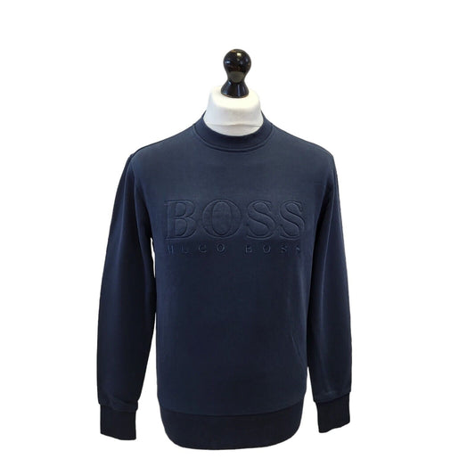 Hugo Boss Sweatshirt Blue Long Sleeve Crew Neck UK S EU 48 G313