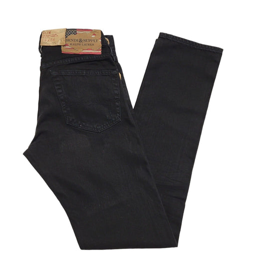 Ralph Lauren Black Slim-Fit Low Rise Denim Jeans Men's  XS W29 L34 BNWT H200