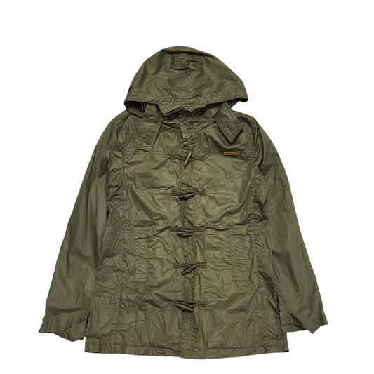 Criminal Damage Green Button Hooded Jacket Uk Men's Large BB327