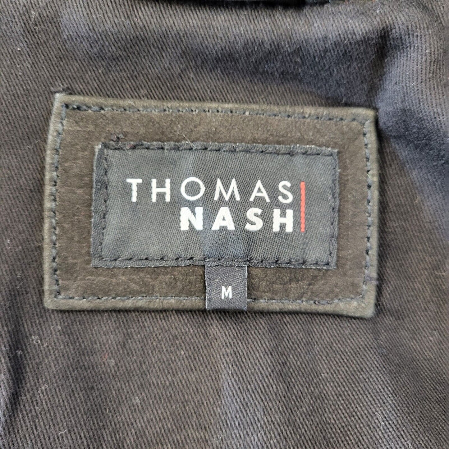 Thomas Nash Black Suede Leather Jacket Uk Men's Medium G713