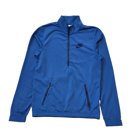 Nike Blue 1/4 Zip Long Sleeve Active Wear Sports Top Uk Men's Small G453