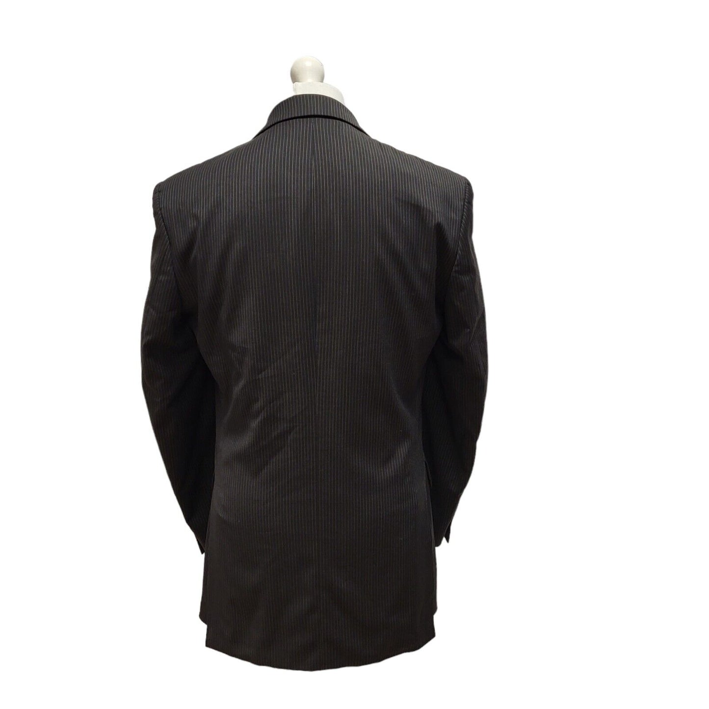 Limehaus Black Striped Wool Blend Suit Blazer Jacket Uk Men's M 40" Bnwt BB374