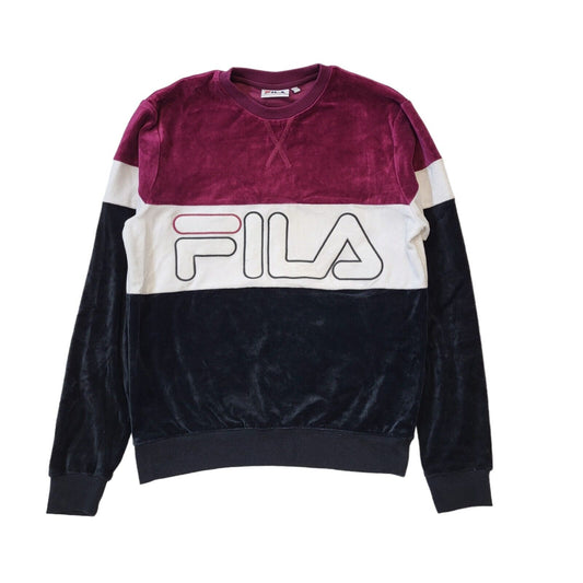 Fila Black Pink White Retro Spell Out Sweatshirt Women's Uk S / 10 H89