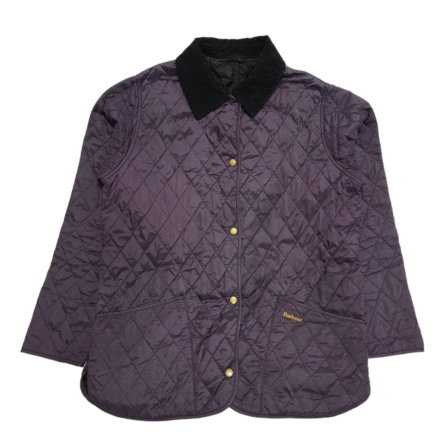 Barbour Purple Padded Shaped Liddlesdale Quilt Jacket UK Women's 14 H703