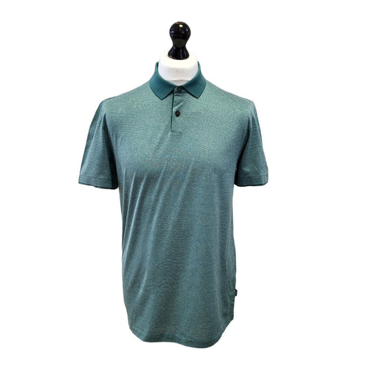 Hugo Boss Green Short Sleeve Polo Shirt Mens Uk L EU 54 G336